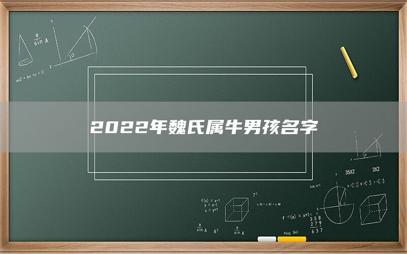  2022年魏氏属牛男孩名字(图1)