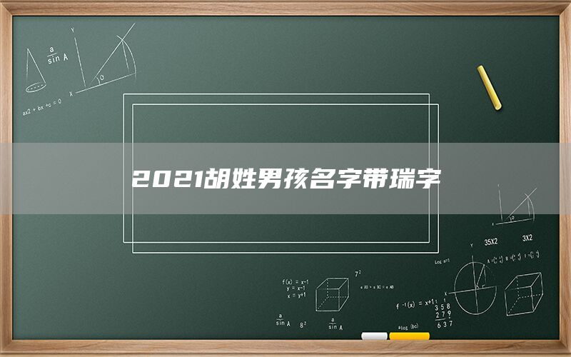  2022胡姓男孩名字带瑞字(图1)