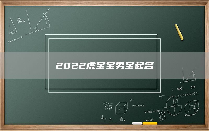  2022虎宝宝男宝起名(图1)