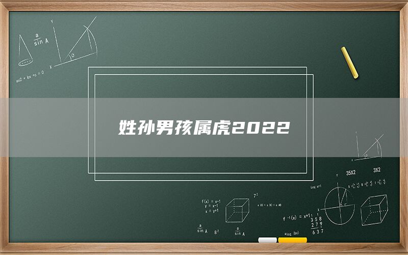  姓孙男孩属虎2022(图1)