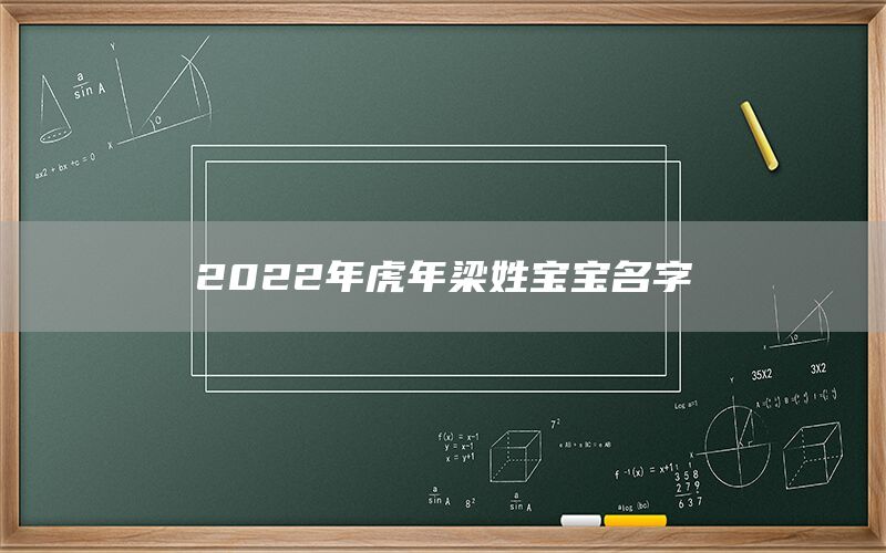  2022年虎年梁姓宝宝名字(图1)