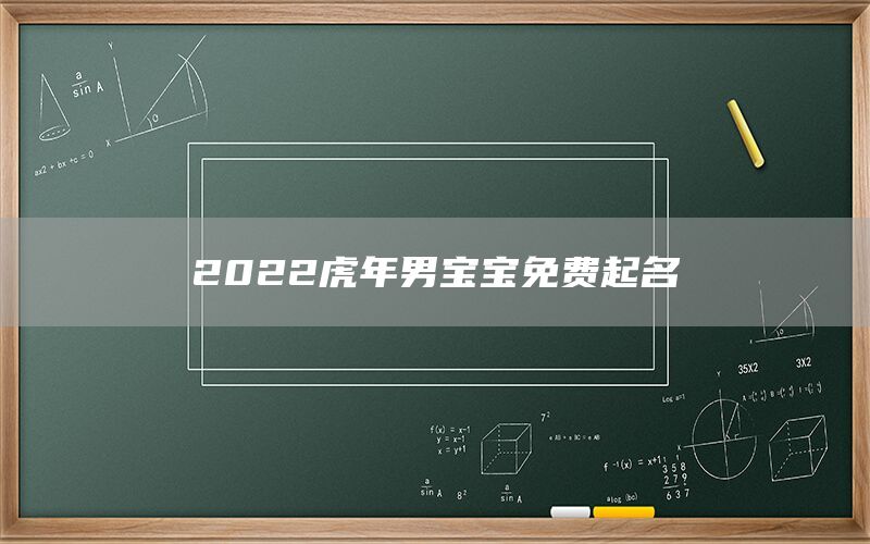  2022虎年男宝宝免费起名(图1)